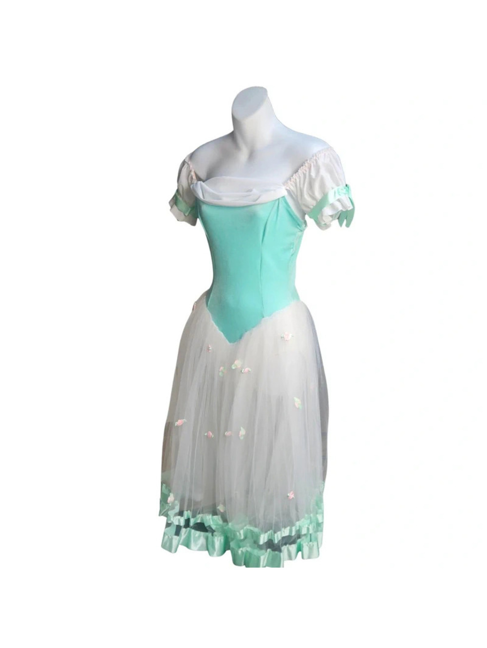 Vintage handmade princess dress rosette Basque waist leotard